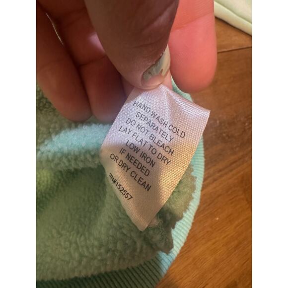 Baevely Anthropologie Mint Green Smiley Face Sweatshirt Positivity Oh Happy Day - Picture 5 of 9